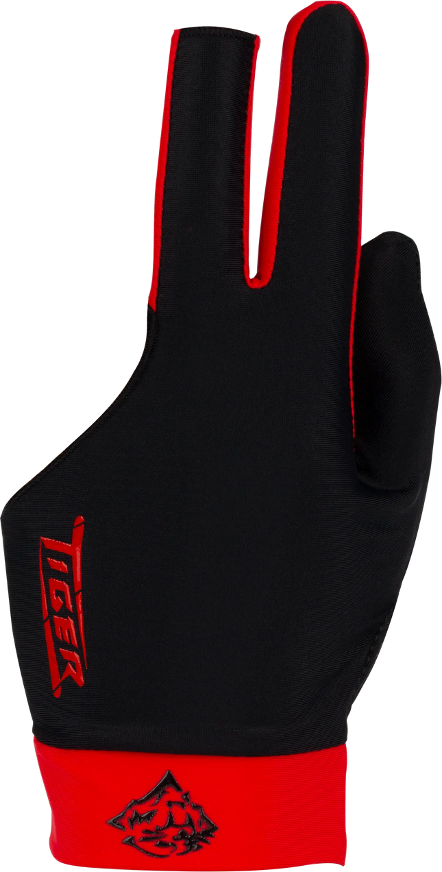 Tiger BGLTPR Pro Black & Red Glove - Bridge Hand Left Tiger