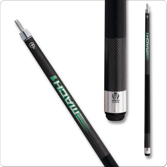 McDermott MCDM1 Mach 1 Carbon Fiber Break Cue - Leather Wrap McDermott