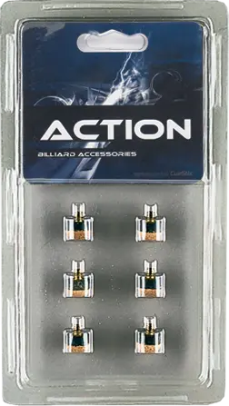 Action QT6SCT Screw On Tips - 12mm - Blister Pack of 6 Action
